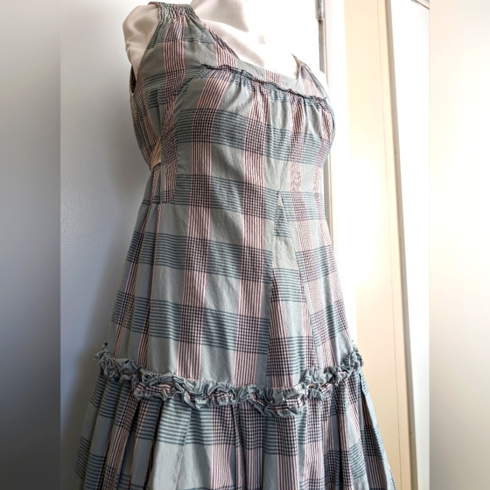 Silk/Cotton plaid dress